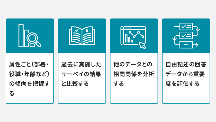 エンゲージメントサーベイの結果を分析する4つの方法